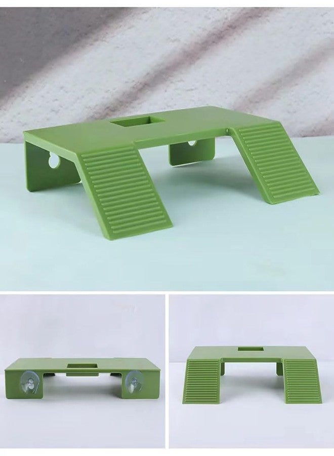 YCSSSD Turtle Basking Platform, Turtle Tank Decoration Accessories, Amphibian Pet Climbing Ladder Ramp Resting Terrace Deck, Green - Image 4